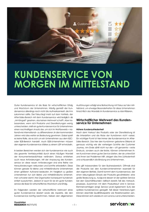 E-Book ServiceNow: «Kundenservice von morgen im Mittelstand»